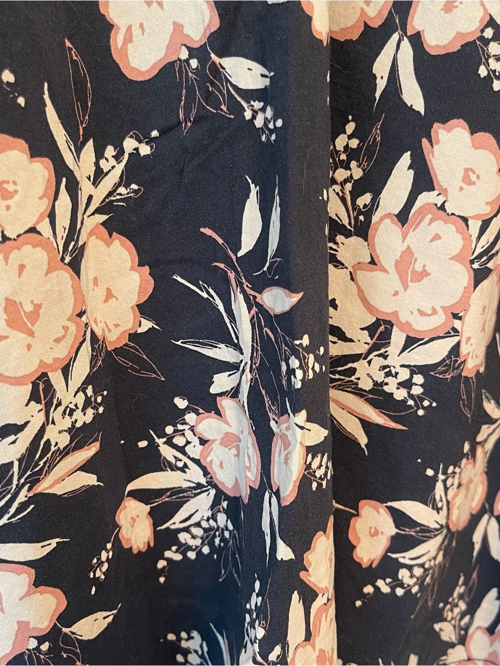 Evereve floral popover blouse 3/4 sleeves cotton and rayon size large - Picture 4 of 8